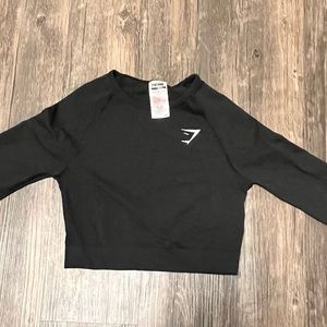 GYMSHARK BLACK WORKOUT LONG SLEEVE